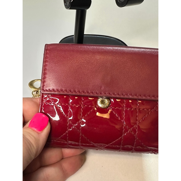 Women's Christian Dior Wallet Red OS - Picture 9 of 11
